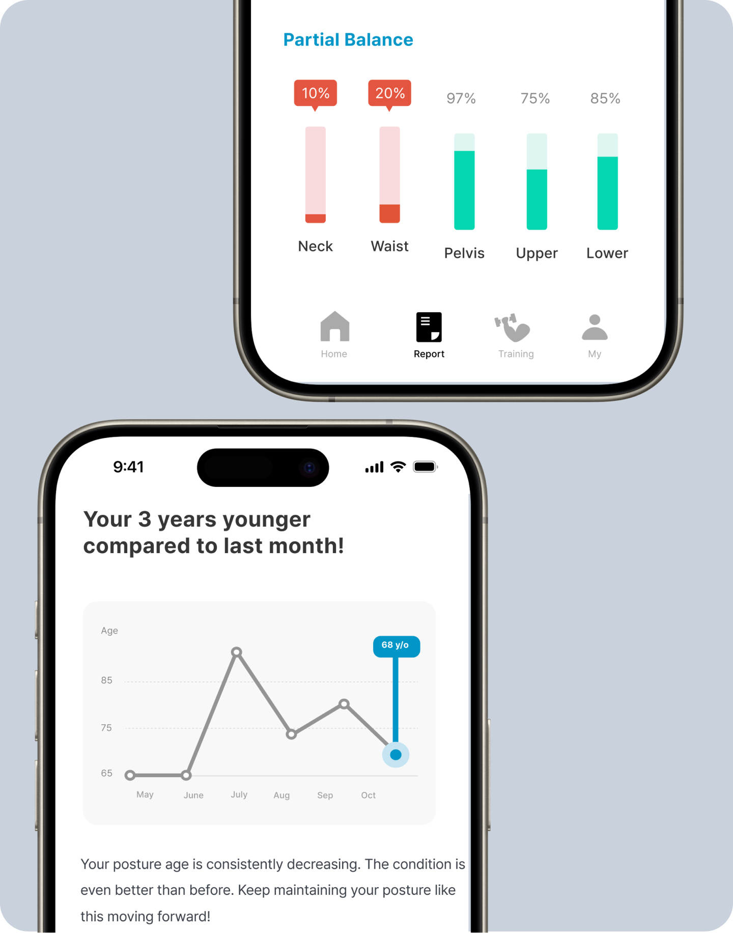 Main Screen Live Posture Tracking